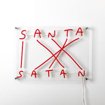 LED dekorace na zeď SANTA-SATAN Seletti 52 cm