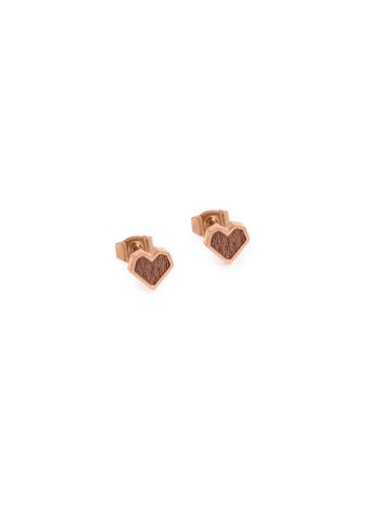 Náušnice s dřevěným detailem Rea Earrings Heart