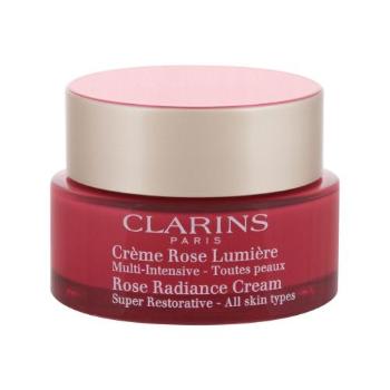 Clarins Rose Radiance 50 ml denní pleťový krém poškozená krabička proti vráskám; na rozjasnění pleti; výživa a regenerace pleti