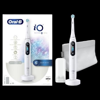 Oral-B iO Series 8 White Alabaster Elektrický Zubní Kartáček S Magnetickou Technologií iO 1 ks