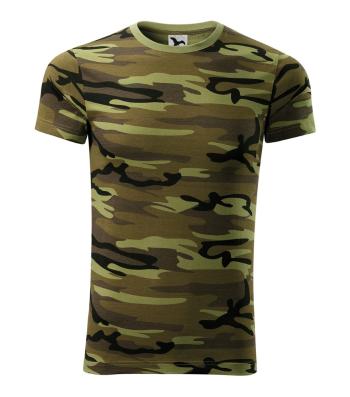 MALFINI Maskáčové tričko Camouflage - Maskáčová zelená | S