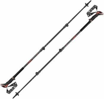 Leki Makalu Bright Red/Black/Dark Anthracite 110 - 145 cm Turistické hole