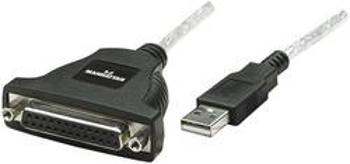 Adaptér Manhattan USB 1.1/paralelní, černý, 1,8 m