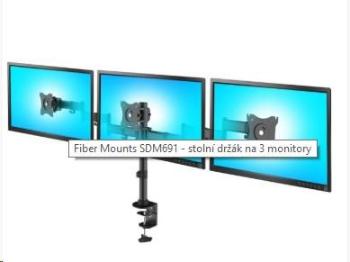 Fiber Mounts SDM691 - stolní držák na 3 monitory