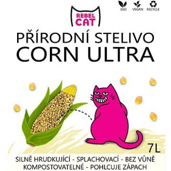 Rebel Cat přírodní stelivo hrudkující Corn Ultra 7l (8595593308487)