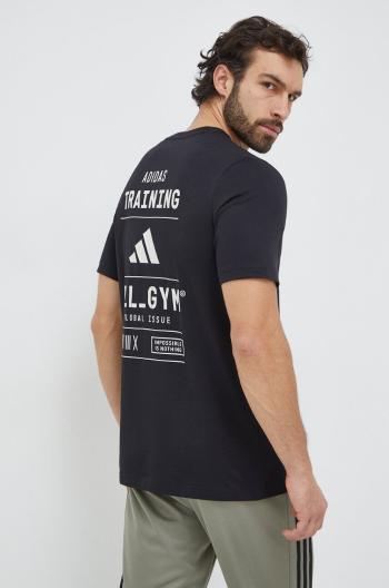 Tréninkové tričko adidas Performance černá barva, s potiskem, IT1497