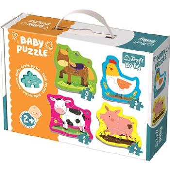 Trefl Baby puzzle Zvířata na farmě 4v1 (3,4,5,6 dílků) (5900511360707)