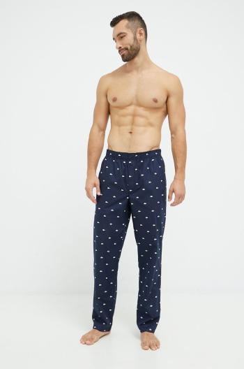 Bavlněné pyžamové kalhoty Lacoste tmavomodrá barva