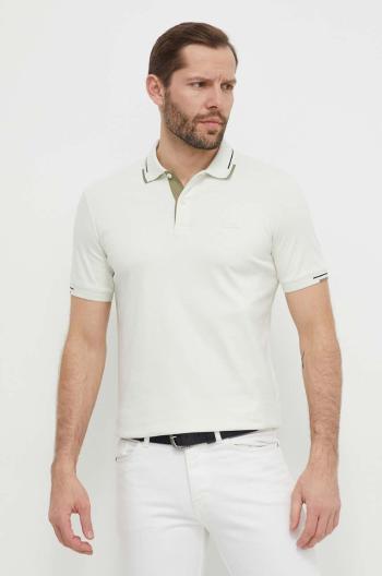 Bavlněné polo tričko Calvin Klein zelená barva, K10K112477