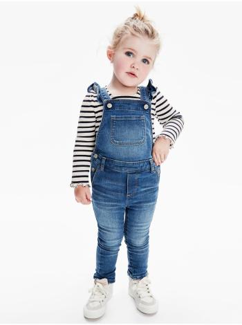 Modrý holčičí overal overál denim ruffle skinny ls with Washwell