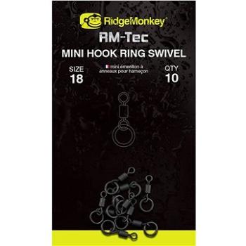 RidgeMonkey RM-Tec Mini Hook Ring Swivel 10ks (5060432143602)