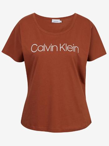 Calvin Klein Jeans Core Logo Open Neck Triko Fialová