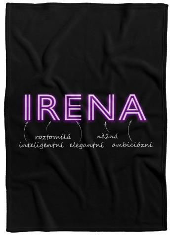 Deka Ženská jména – NEON (Jméno: Irena, Podšití beránkem: NE)