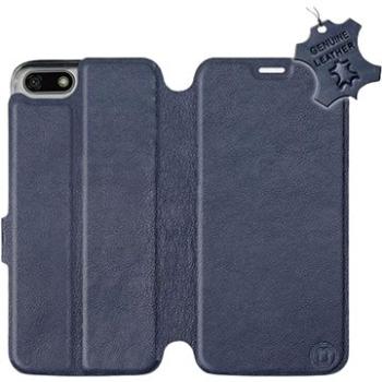 Flip pouzdro na mobil Honor 7S - Modré - kožené -   Blue Leather (5903226519590)
