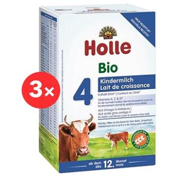 HOLLE BIO Dětská mléčná výživa 4 pokračovací 3× 600 g (7640230491235)