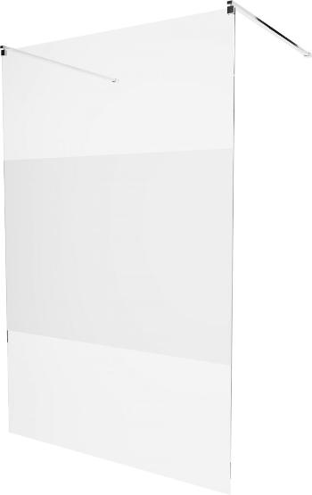 MEXEN/S KIOTO samostatně stojící sprchová zástěna 120 x 200 cm, transparent/matné sklo 8 mm, chrom 800-120-002-01-35