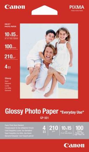 Fotopapír Canon Glossy Photo Paper GP-501, lesklý, 10 x 15 cm, 210 g/m², 100 listů