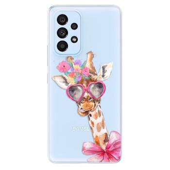 Odolné silikonové pouzdro iSaprio - Lady Giraffe - Samsung Galaxy A53 5G