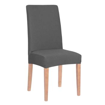 Potah na židli elastický SPANDEX SAMET tmavě šedý