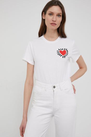 Bavlněné tričko Answear Lab bílá barva
