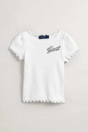 TRIČKO GANT D1. GANT ROPE SCRIPT SS T-SHIRT bílá 80