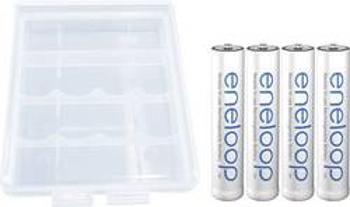 Akumulátor AAA Ni-MH Panasonic eneloop HR03 + Box, 750 mAh, 1.2 V, 4 ks