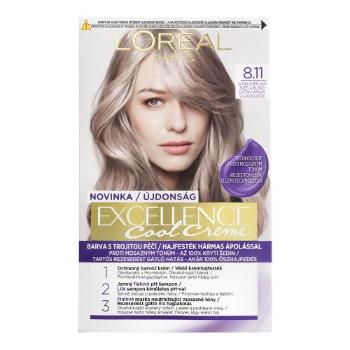 L'Oréal Paris Excellence Cool Creme 48 ml barva na vlasy pro ženy 8,11 Ultra Ash Light Blond na barvené vlasy; na všechny typy vlasů