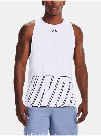 Tílko Under Armour BASELINE REVERSIBLE TANK - bílá