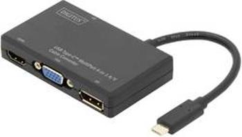 USB / DVI / DisplayPort / HDMI / VGA adaptér Digitus DA-70848, černá