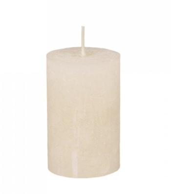 Pudrová široká svíčka Rustic pillar nude - Ø 5 *8cm / 16h 71049014