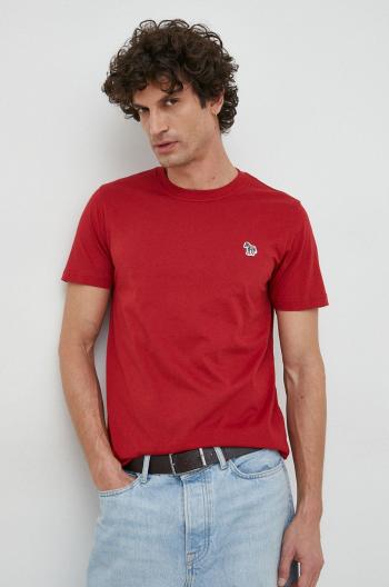 Bavlněné tričko PS Paul Smith červená barva