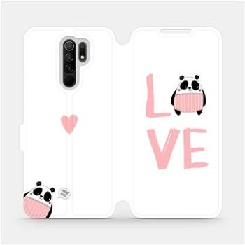 Flipové pouzdro na mobil Xiaomi Redmi 9 - MH09S Panda LOVE (5903516313310)