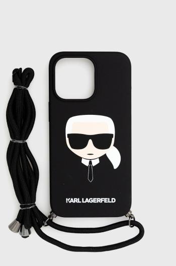 Obal na telefon Karl Lagerfeld Iphone 13 černá barva