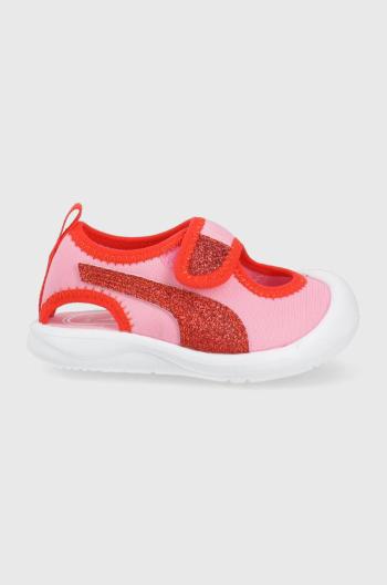 Dětské sandály Puma 385757 růžová barva