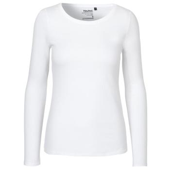 Neutral Dámské tričko s dlouhým rukávem z organické Fairtrade bavlny - Bílá | XXL
