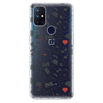 Odolné silikonové pouzdro iSaprio - Vintage Pattern 01 - black - OnePlus Nord N10 5G