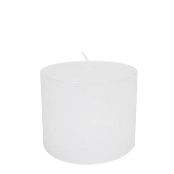 Bílá nevonná svíčka M válec  - Ø10*10cm BRKW1010