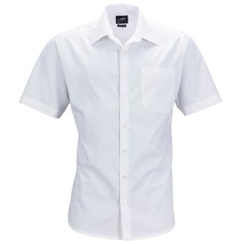 James & Nicholson Pánská košile s krátkým rukávem JN644 - Bílá | M
