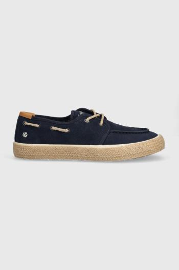 Semišové espadrilky Pepe Jeans PMS10325 tmavomodrá barva, PORT COAST