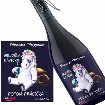 Víno Nejdřív kávička – jednorožec (Druh Vína: Prosecco)