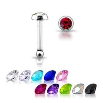 Šperky4U Piercing do nosu se zirkonem - N01117-G