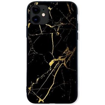 TopQ LUXURY iPhone 11 pevný Marble černo-zlatý 45428 (Sun-45428)