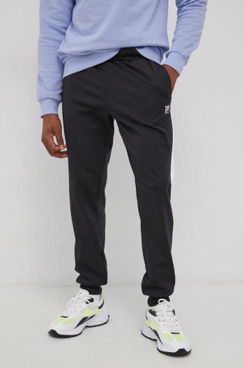 Kalhoty Fila pánské, černá barva, s aplikací