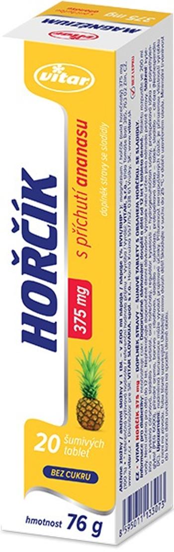 Vitar Hořčík 375 mg ananas 20 šumivých tablet