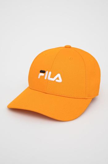Čepice Fila oranžová barva, s aplikací