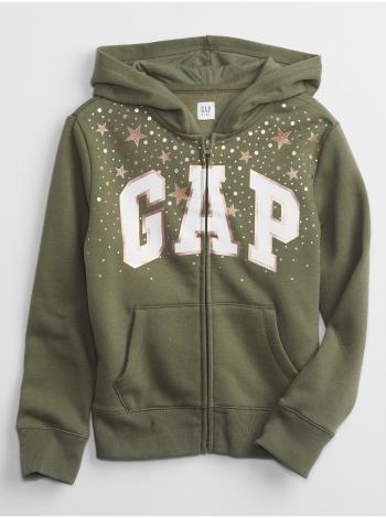 Zelená klučičí mikina GAP Logo hoodie