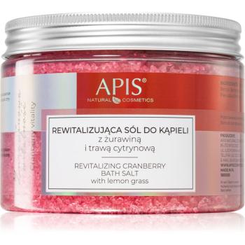 Apis Natural Cosmetics Cranberry Vitality relaxační sůl do koupele s minerály z Mrtvého moře 650 g