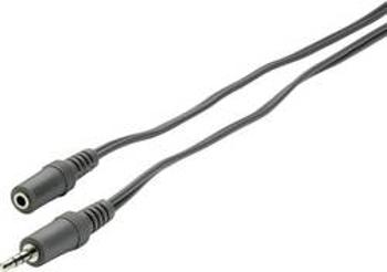 Prodlužovací kabel SpeaKa, jack zástr. 3.5 mm/jack zásuvka 3.5 mm, černý, 2 m