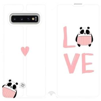 Flipové pouzdro na mobil Samsung Galaxy S10 Plus - MH09S Panda LOVE (5903226813445)
