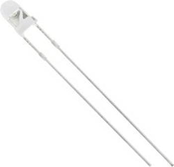 LED s vývody TRU COMPONENTS 1577375, typ čočky kulatý, 3 mm, 25 °, 20 mA, červená